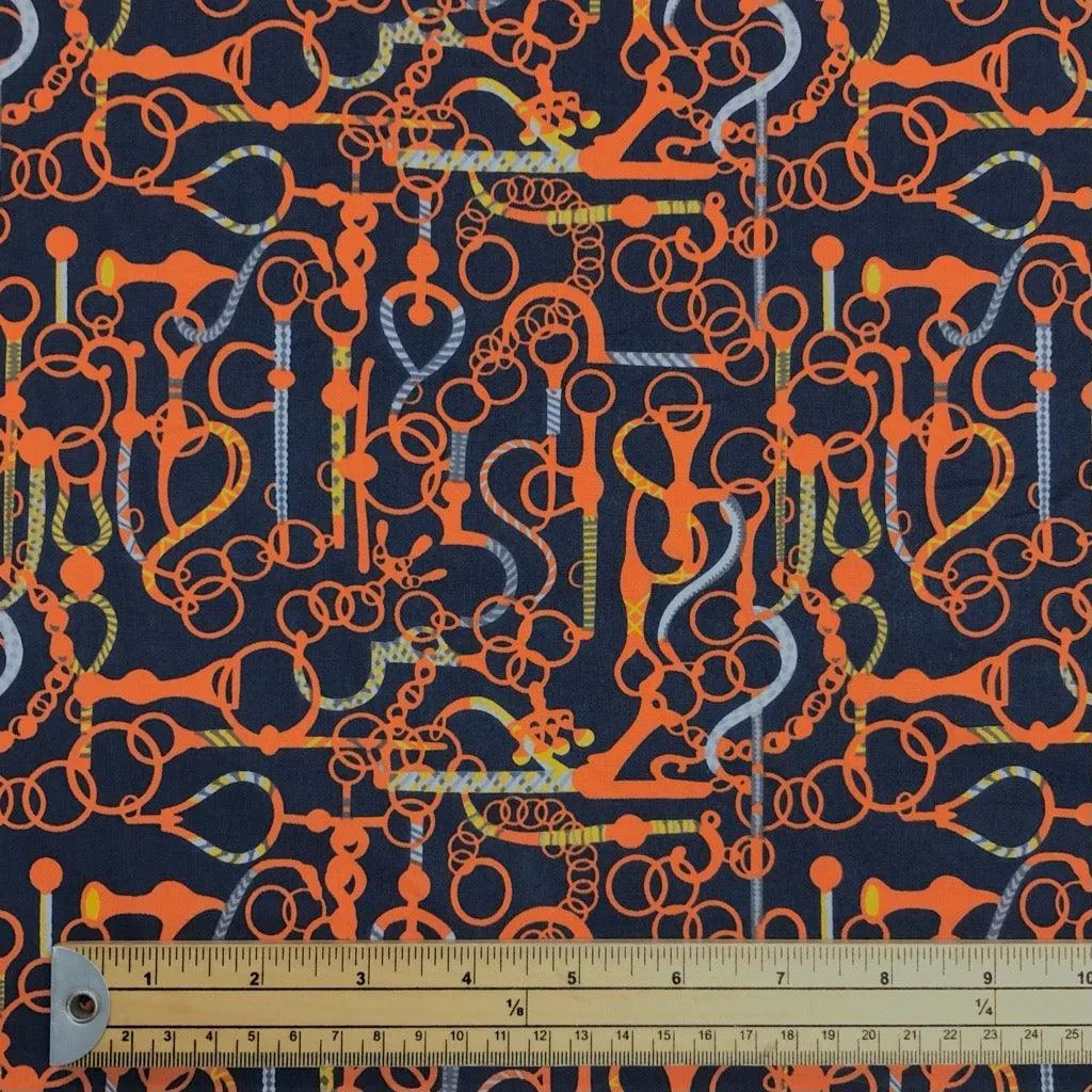 Chains and Ropes Cotton Poplin Fabric