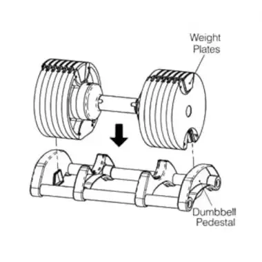 Chrome Adjustable Dumbbell Pair 2kg(5lb) or 4kg(9lb) Increase Max 45kg(100lb) Home Fitness OEM Dumbbells