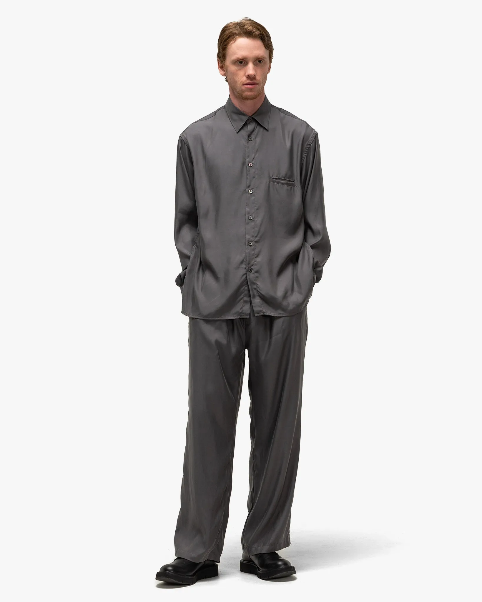 Cupro Jump Suit Grey