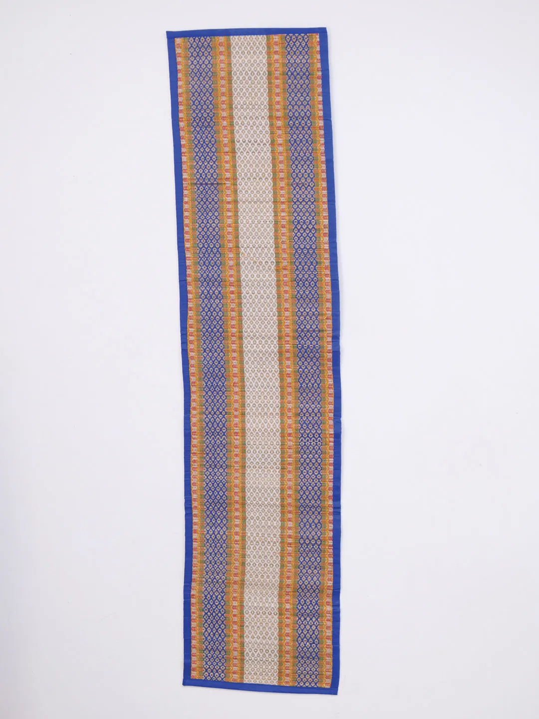 Handcrafted Madhurkathi Table Mat And Runner Blue