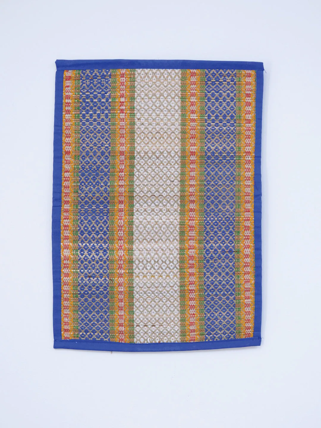 Handcrafted Madhurkathi Table Mat And Runner Blue