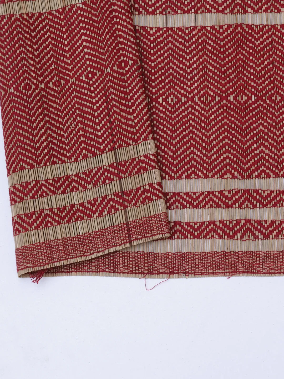 Handcrafted Madhurkathi Table Mat And Runner Set Maroon