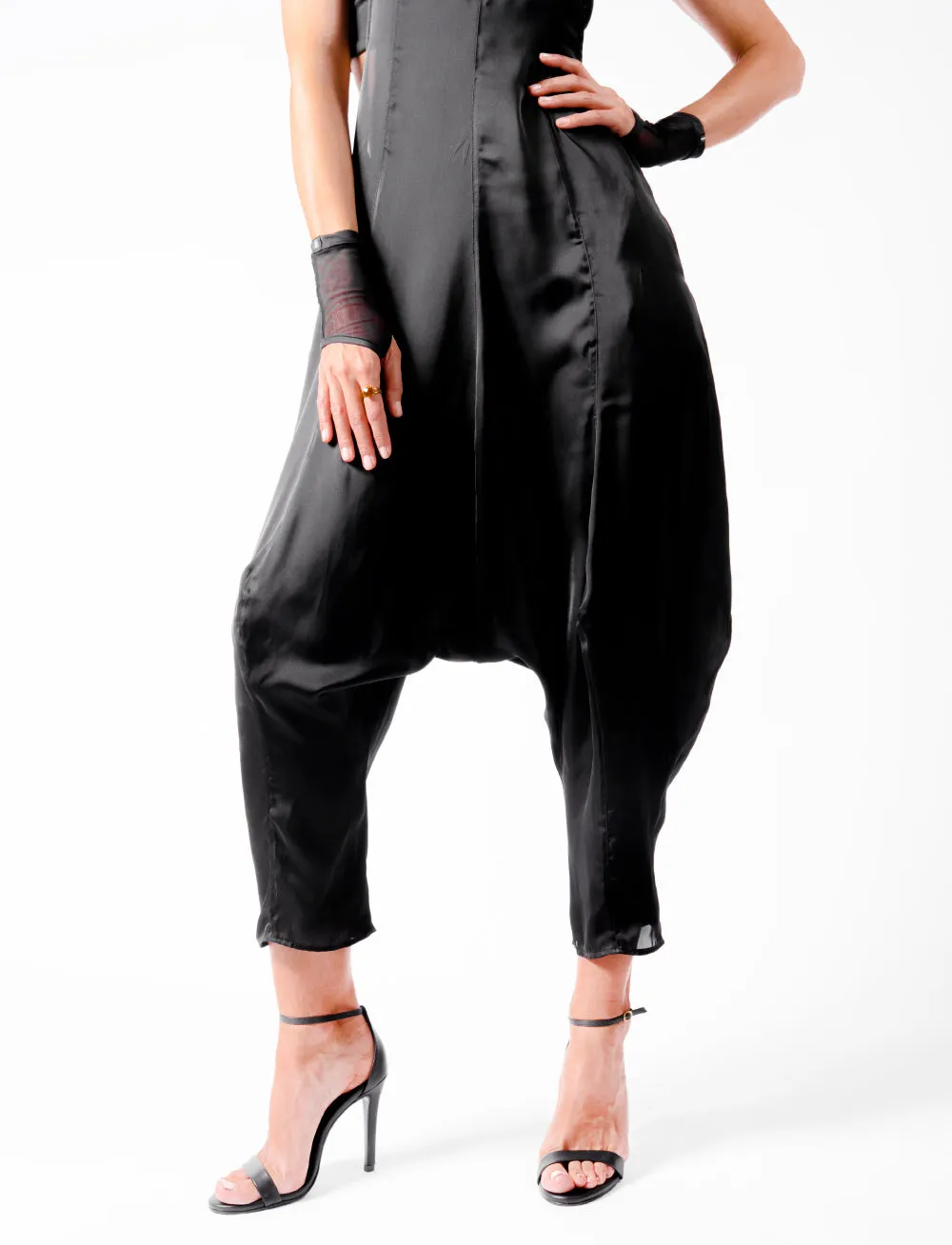 JUMPSUIT JUMP BLACK SATIN