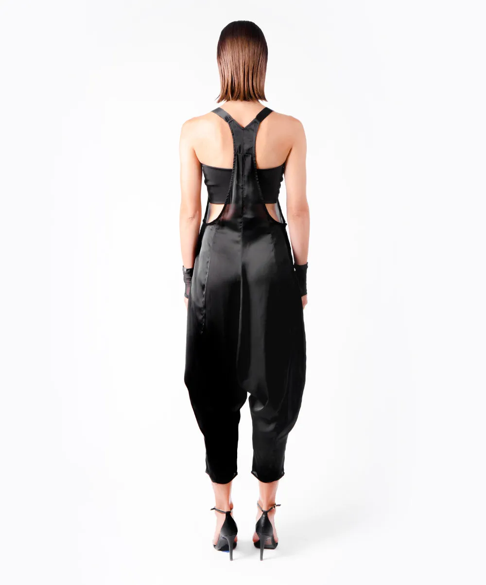 JUMPSUIT JUMP BLACK SATIN