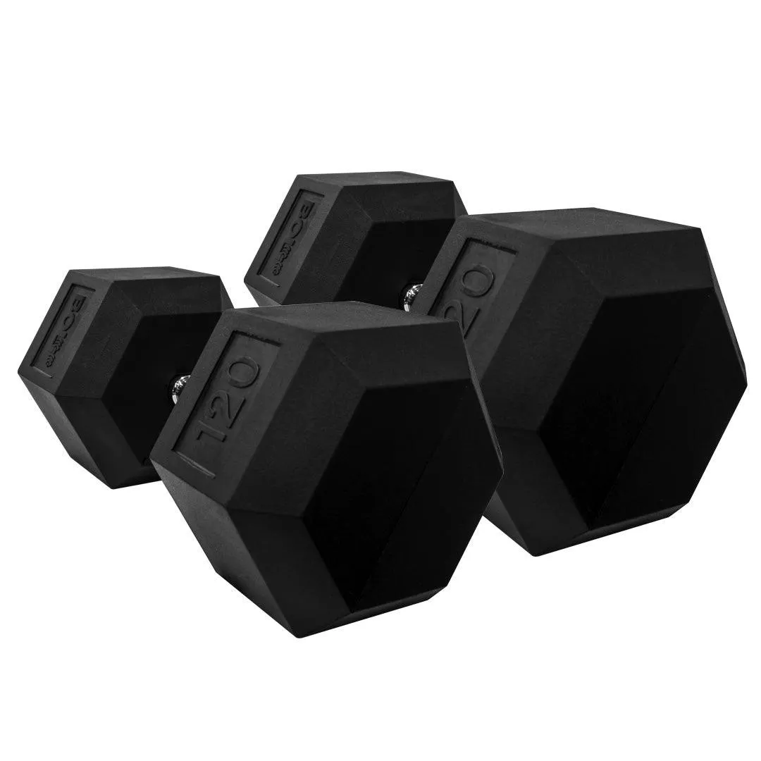 LONESTAR RUBBER HEX DUMBBELL (PAIRS)