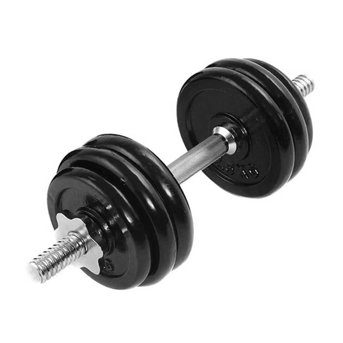 RUBBER DUMBBELL SET 1 PIECES [BLACK- 20KG]QJ-DS019