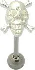 Tongue Rings Skull Crossbones Barbell Barbells Ring 14 Gauge Body Accentz