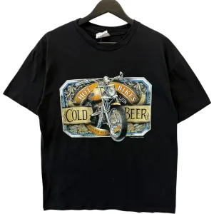 Vintage Hot Bikes Cold Beer USA Tee