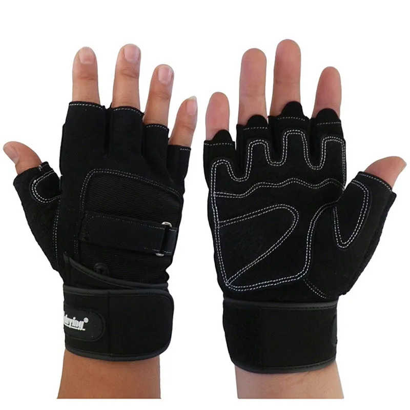 Weight Lifting Gym Gloves Men Sports Gloves Fitness Workout Exercise Training Protect Wrist Weightlifting Gloves Dumbbells